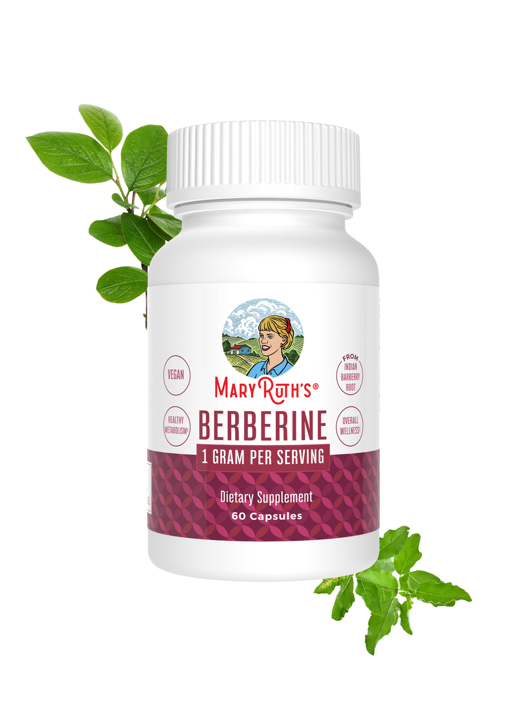 Cápsulas de Berberina - MaryRuth Organics