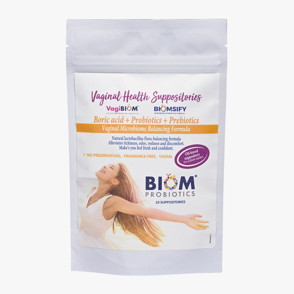 Óvulo Vaginal de Ácido Bórico con Probióticos y Prebióticos - VagiBiom