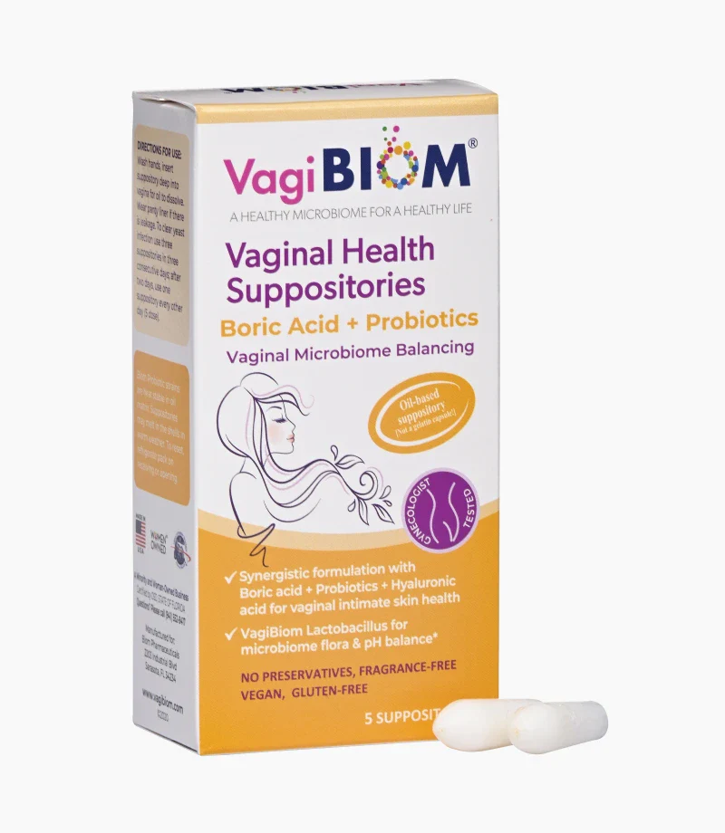 Óvulo Vaginal de Ácido Bórico con Probióticos y Prebióticos - VagiBiom