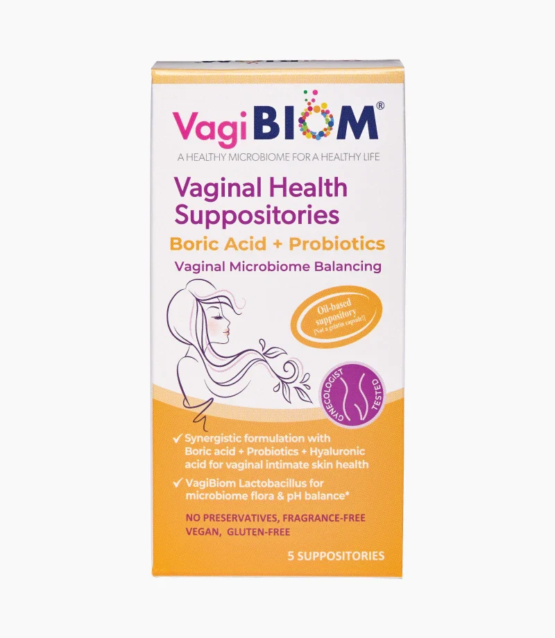 Óvulo Vaginal de Ácido Bórico con Probióticos y Prebióticos - VagiBiom