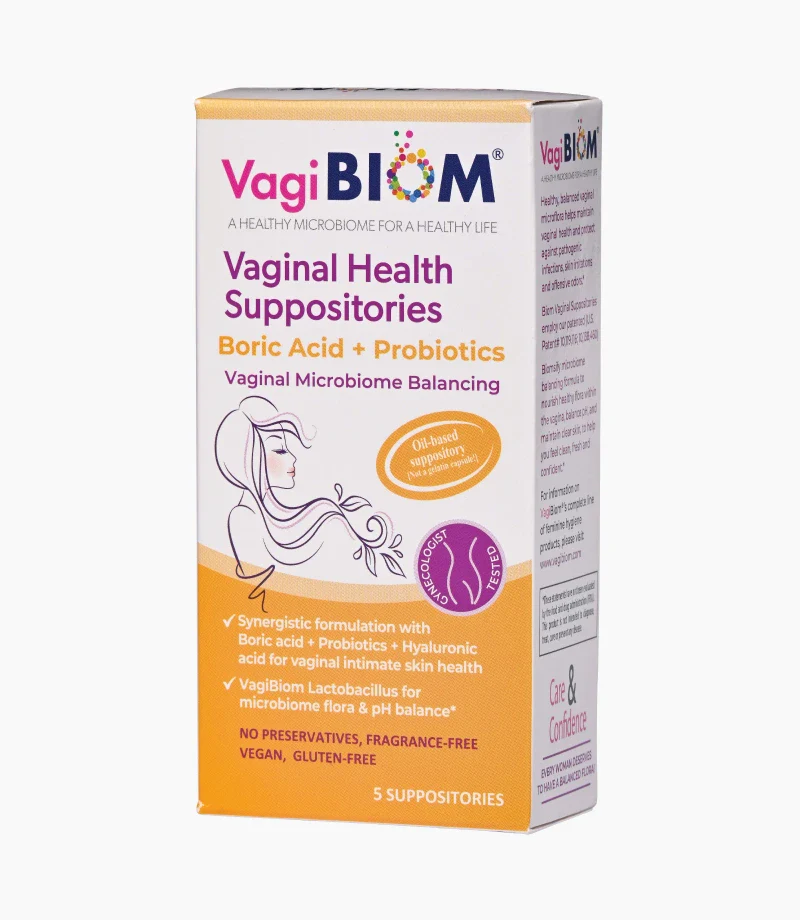Óvulo Vaginal de Ácido Bórico con Probióticos y Prebióticos - VagiBiom