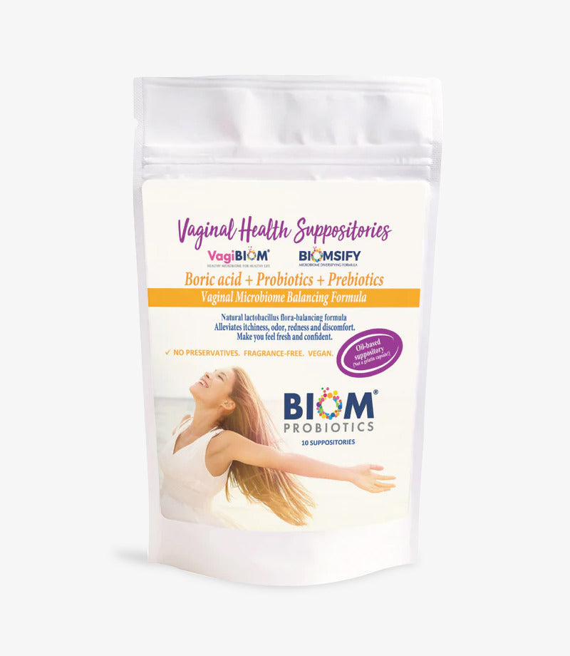 Óvulo Vaginal de Ácido Bórico con Probióticos y Prebióticos - VagiBiom