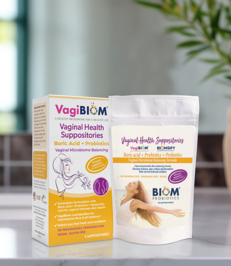 Óvulo Vaginal de Ácido Bórico con Probióticos y Prebióticos - VagiBiom