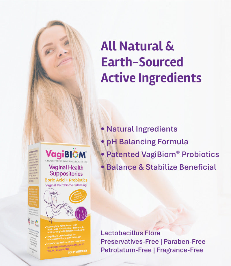 Óvulo Vaginal de Ácido Bórico con Probióticos y Prebióticos - VagiBiom