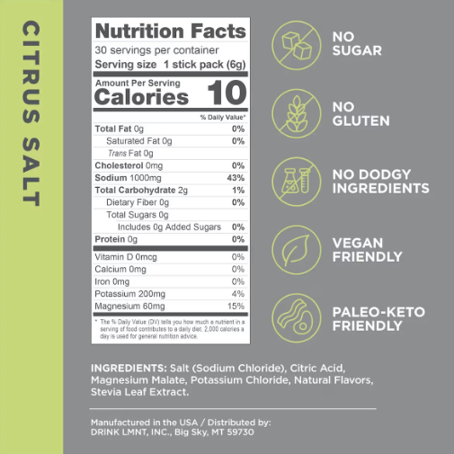 Electrolitos Drink Mix Citrus x30 - LMNT