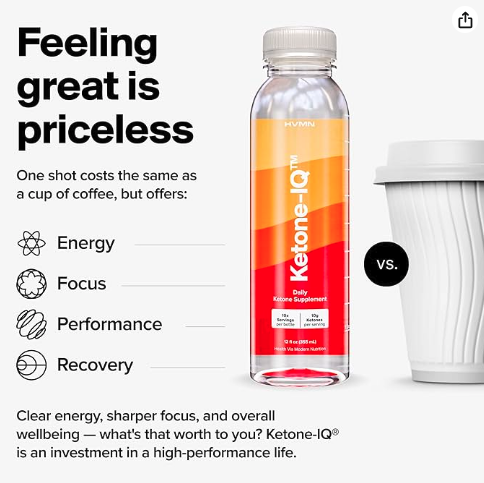 Bebida de cetona exógena Suministro de 1 mes - Ketone-IQ