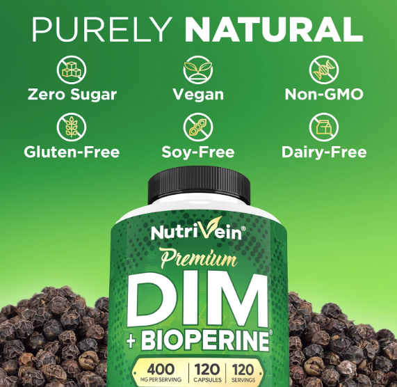 DIM 400 mg (Diindolilmetano) - 120 cápsulas - Nutrivein