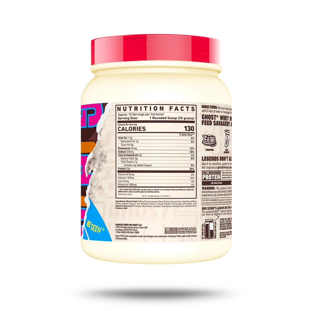 Whey 1LB x COCOA PUFFS™ Leche de Cereal - GHOST
