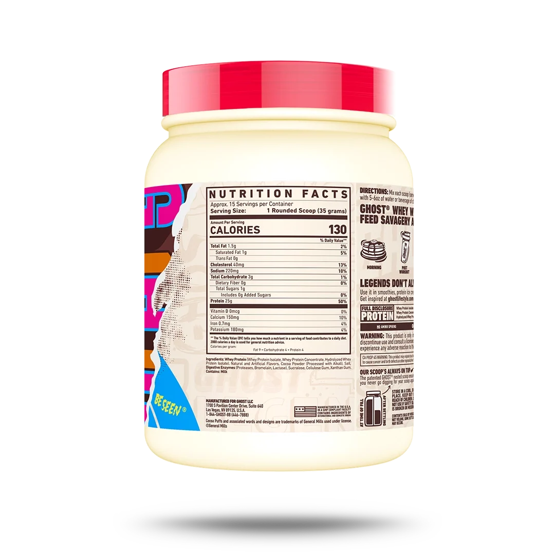 Whey 1LB x COCOA PUFFS™ Leche de Cereal - GHOST