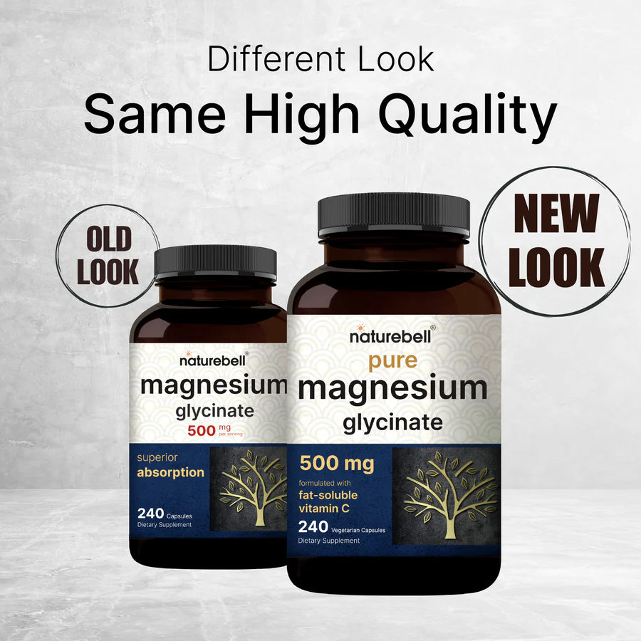 Magnesio Glicinato 500 mg - 240 Cápsulas - NatureBell