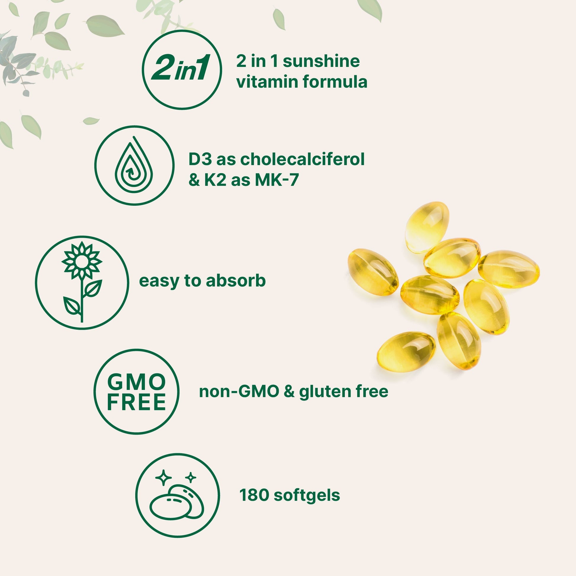 Vitamina D3 K2 5000UI - Micro Ingredients
