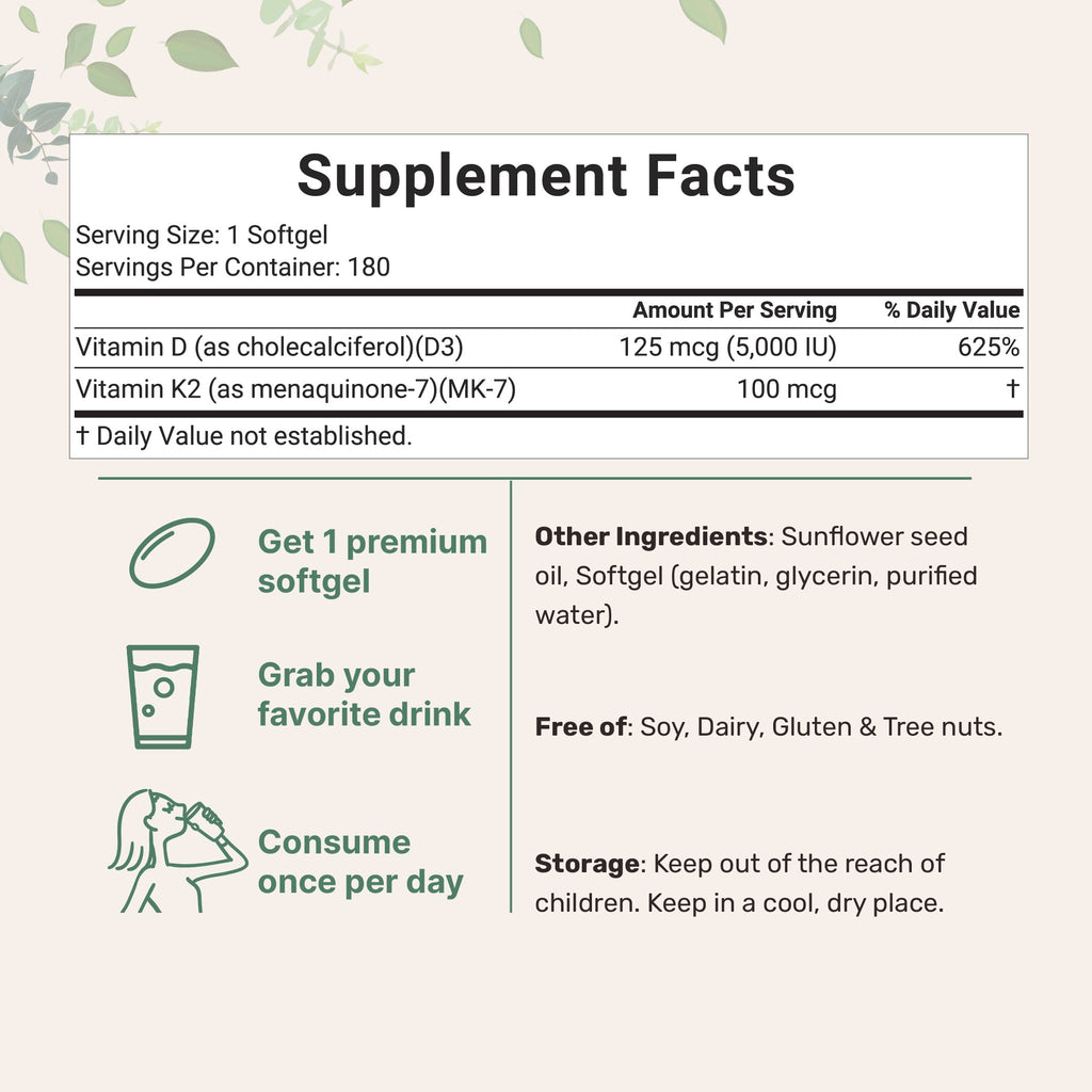 Vitamina D3 K2 5000UI - Micro Ingredients