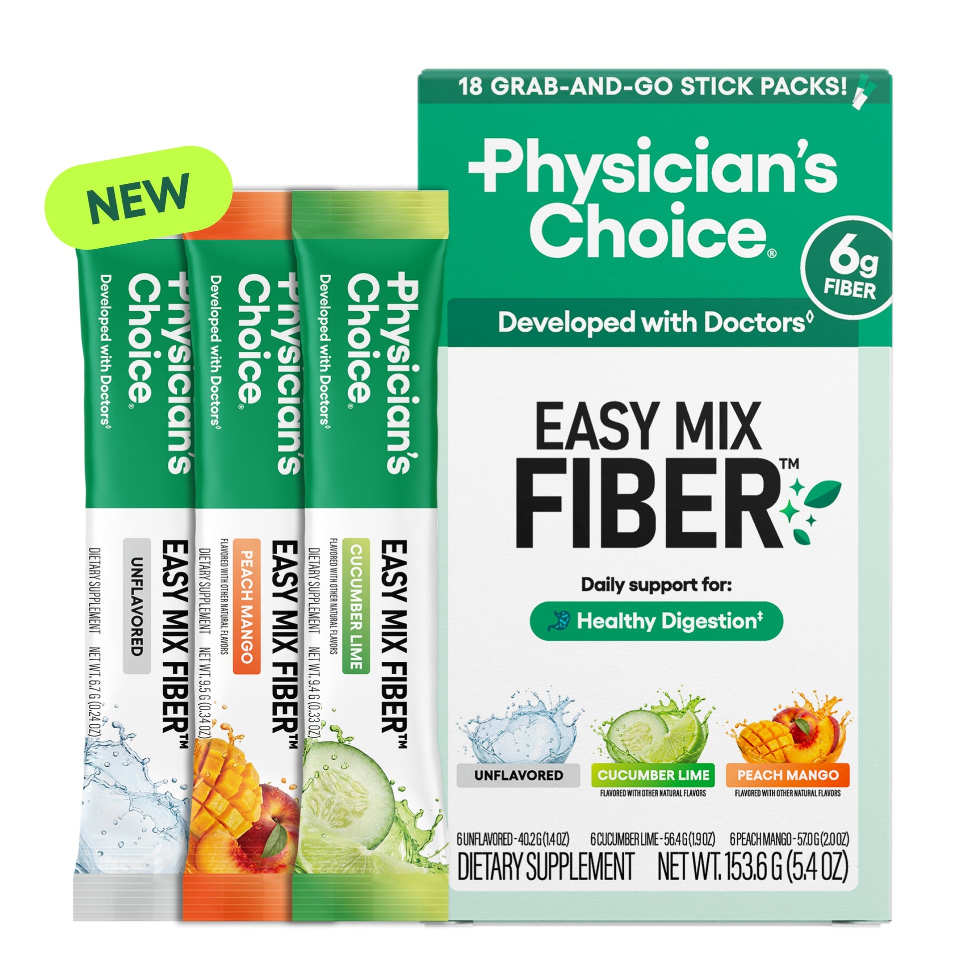 Fibra Soluble Easy Mix en Sobres - Physician's Choice