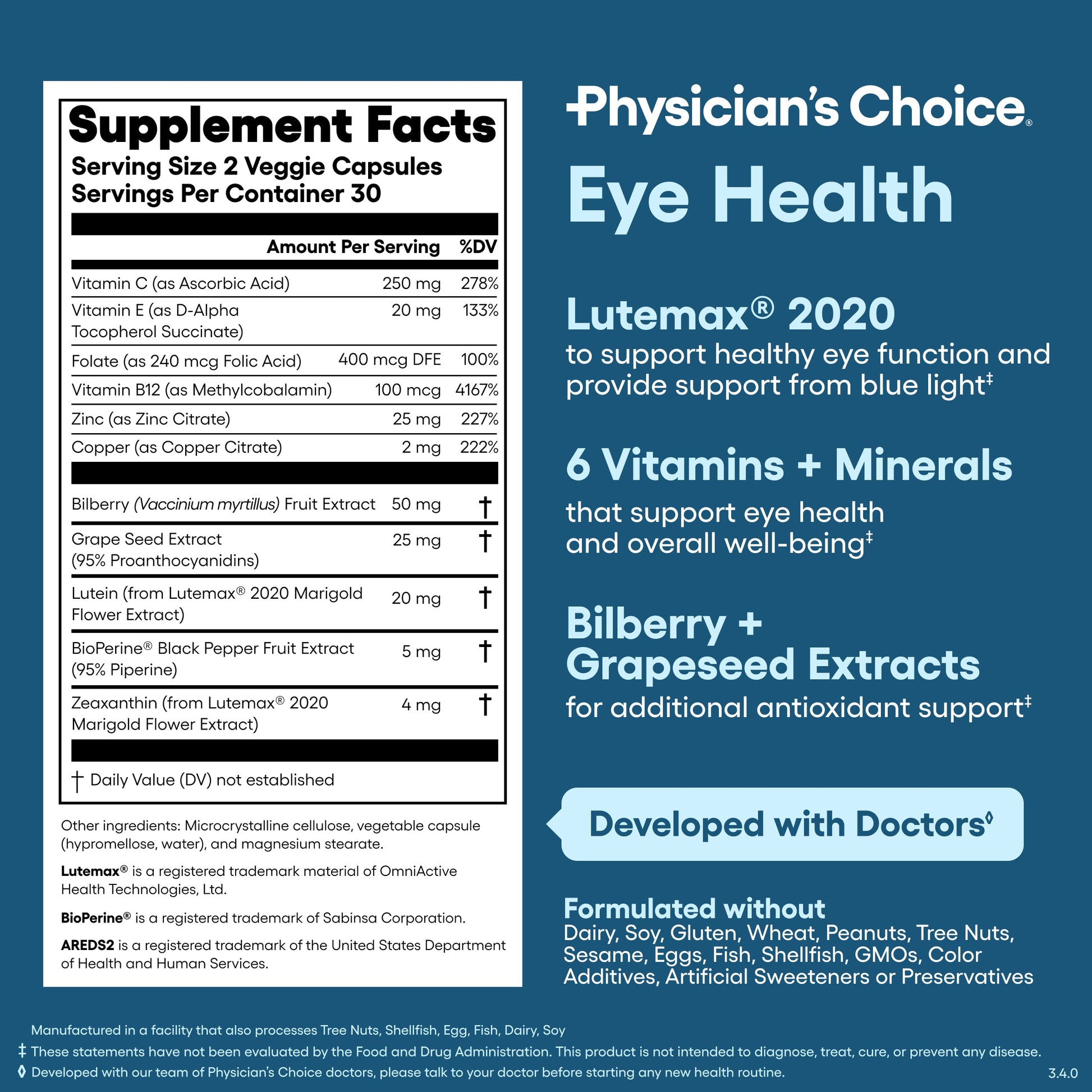 Suplemento para la Salud Ocular - Physician's Choice