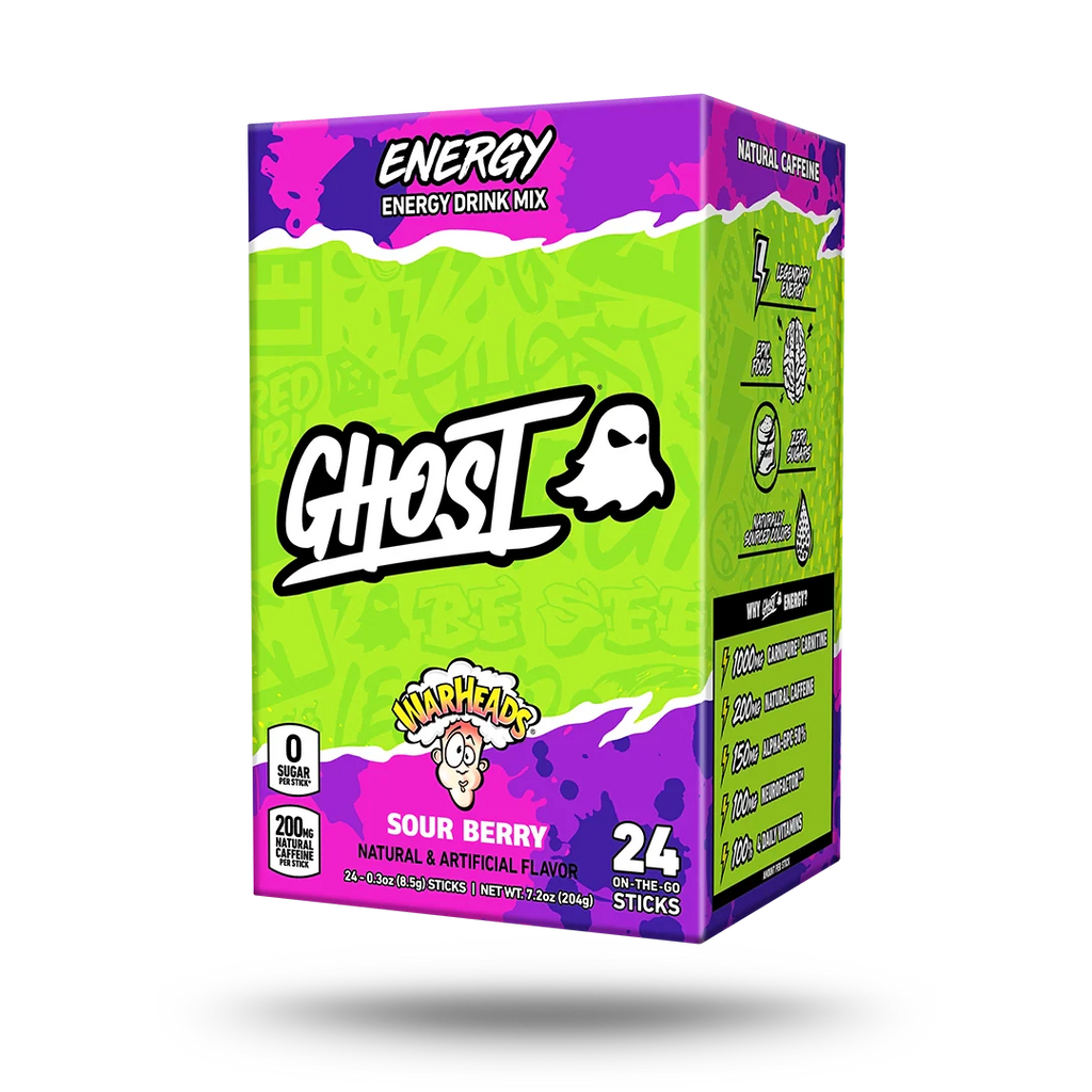 Sticks Energéticos 24-Pack x WARHEADS® Baya Ácida - GHOST