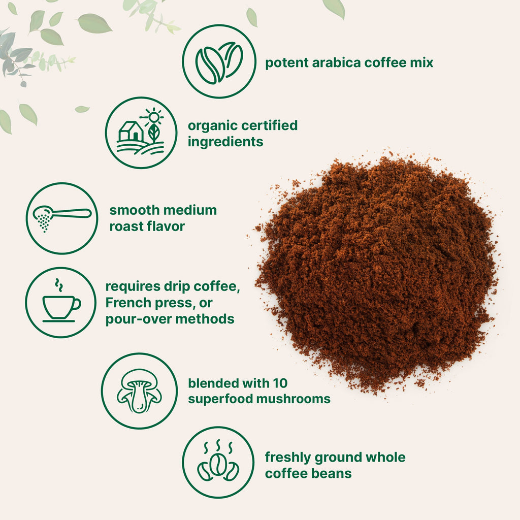 Café de Hongos Molido 10 en 1 - Micro Ingredients