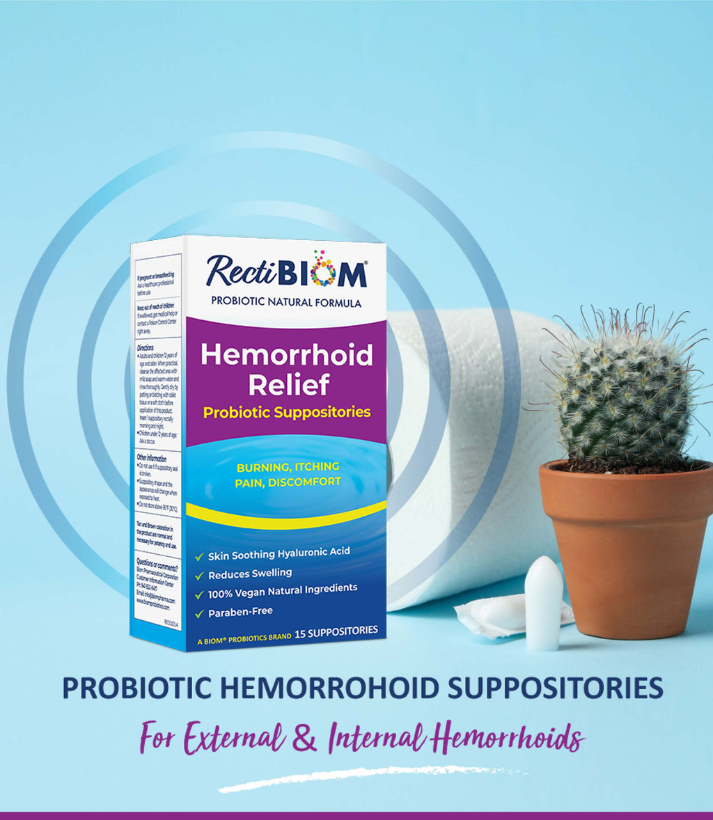 Óvulos Probióticos para Alivio de Hemorroides - VagiBiom