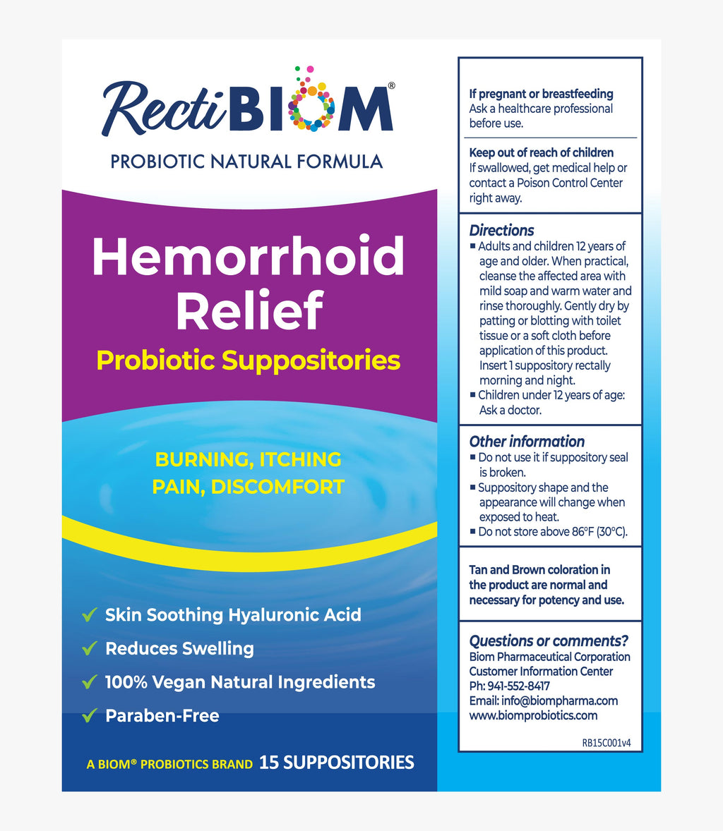 Óvulos Probióticos para Alivio de Hemorroides - VagiBiom