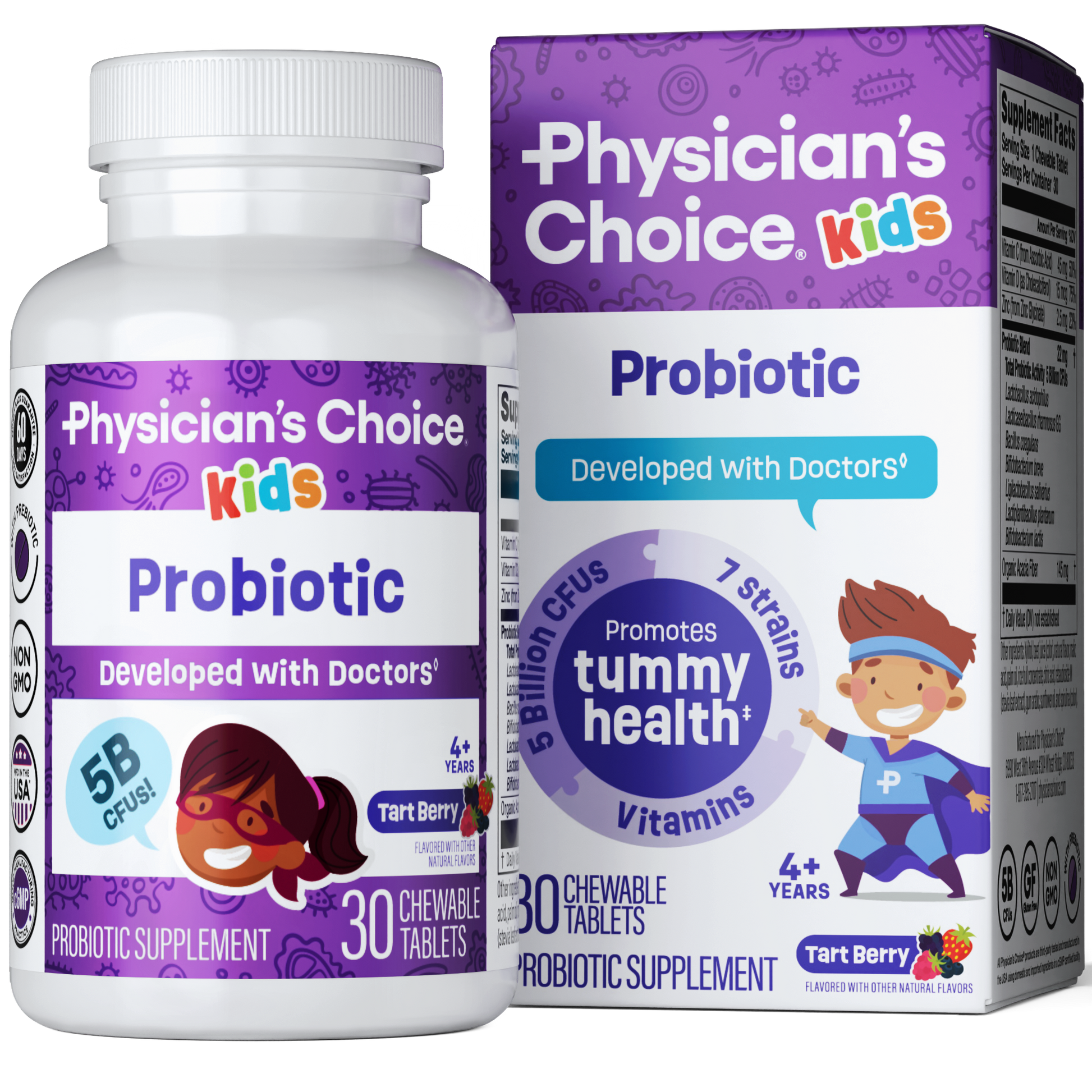 Probiótico Masticable para Niños - Physician's Choice