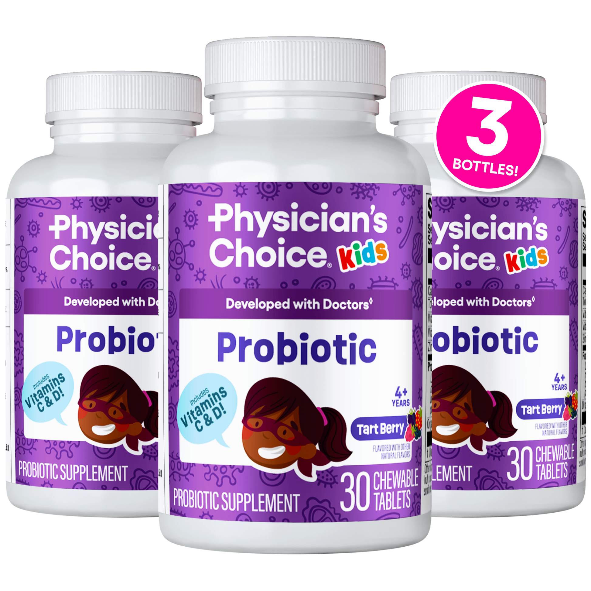 Probiótico Masticable para Niños - Physician's Choice