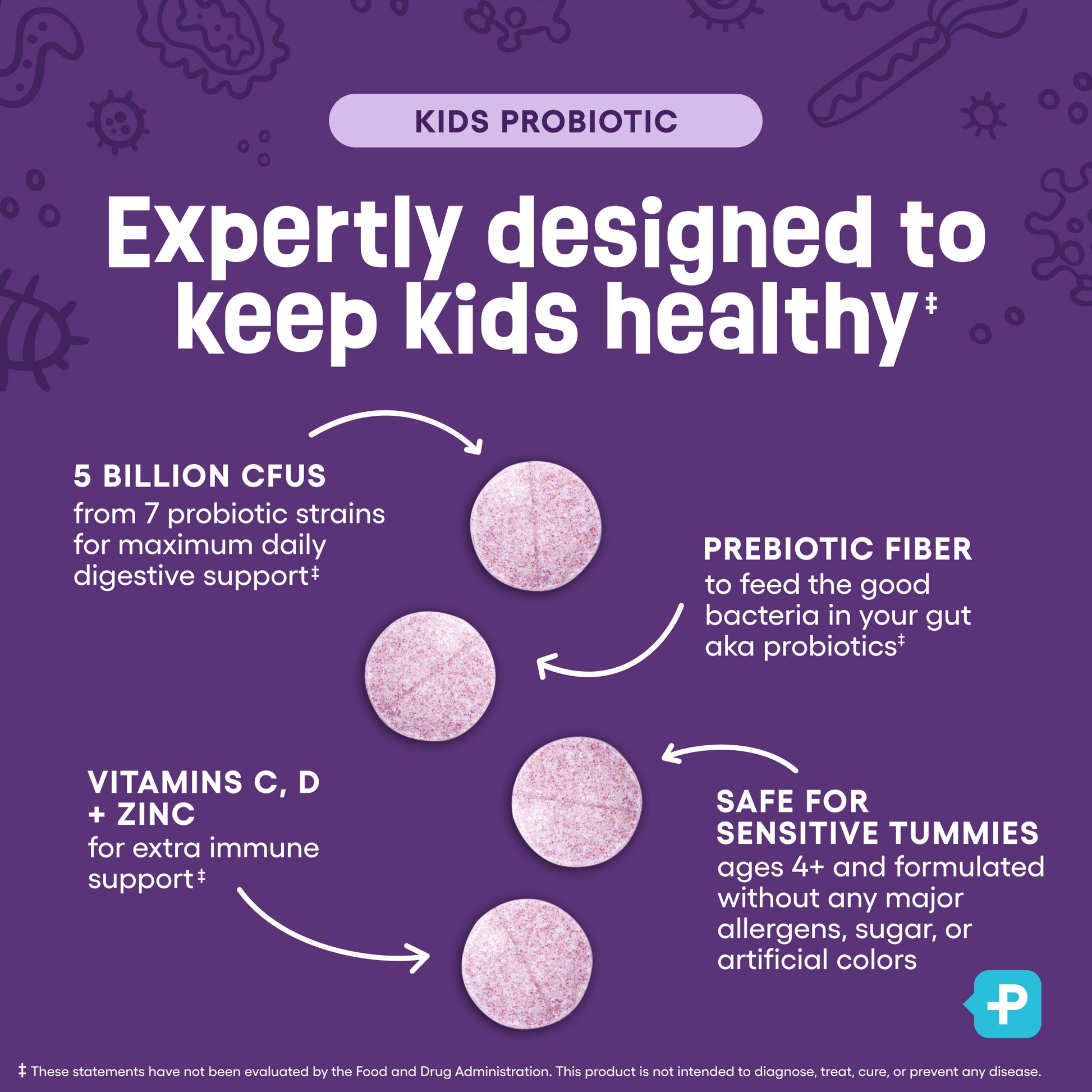 Probiótico Masticable para Niños - Physician's Choice