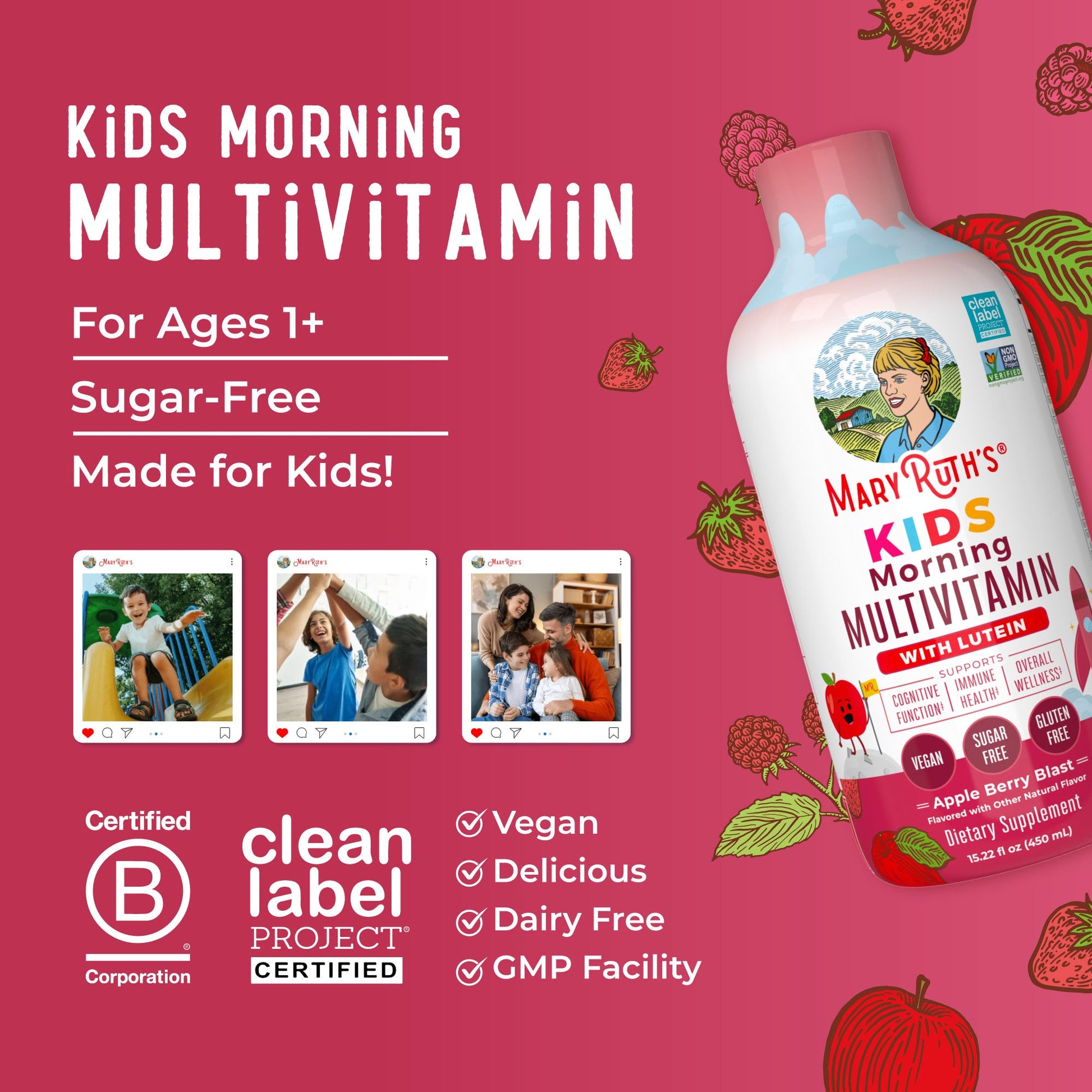 Multivitamínico Líquido Matutino para Niños - MaryRuth Organics