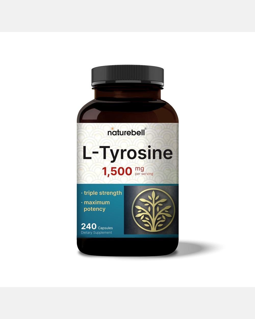 L-Tirosina 1500 mg por porción - 240 Cápsulas - NatureBell