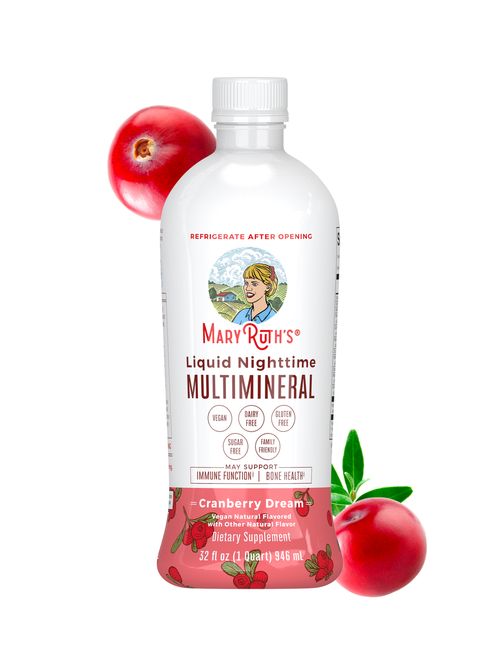 Multimineral Líquido Nocturno (Arándano Rojo) - MaryRuth Organics