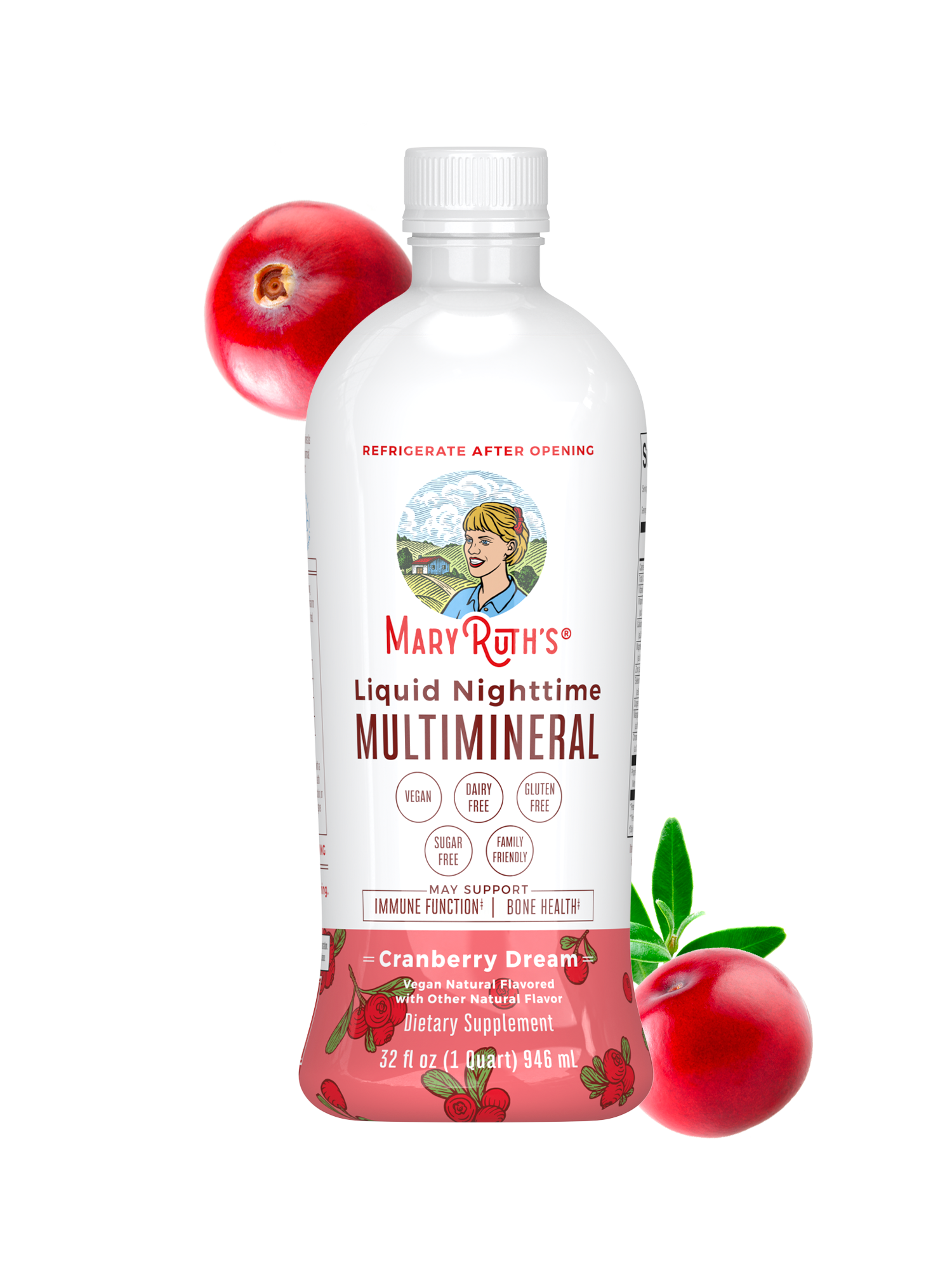 Multimineral Líquido Nocturno (Arándano Rojo) - MaryRuth Organics