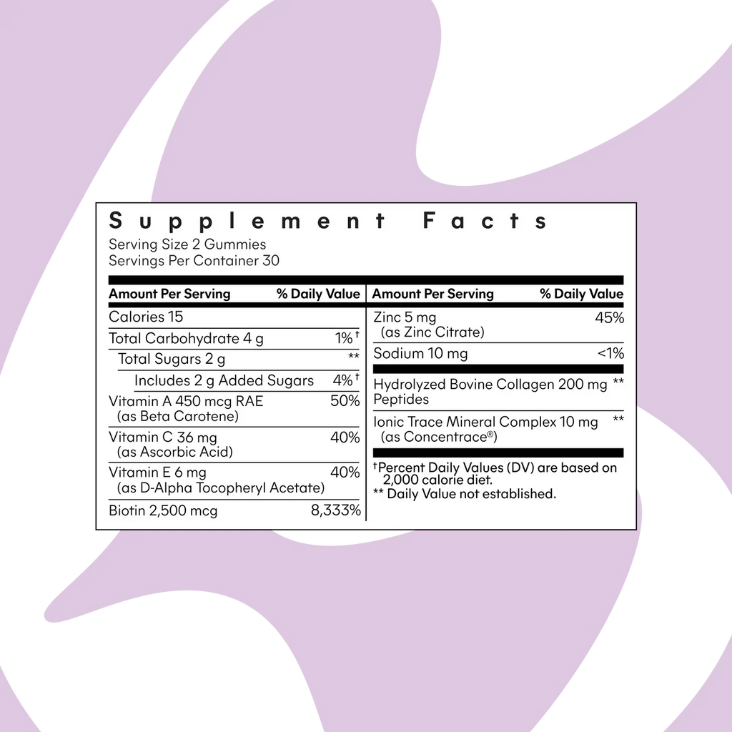 Glow, Hair, Skin & Nails Gummies - Lemme