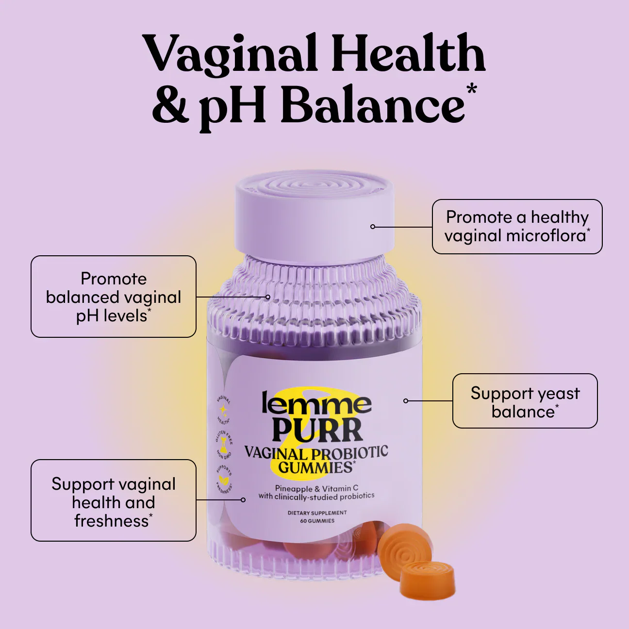 Purr — Vaginal Health Probiotic Gummies - Lemme