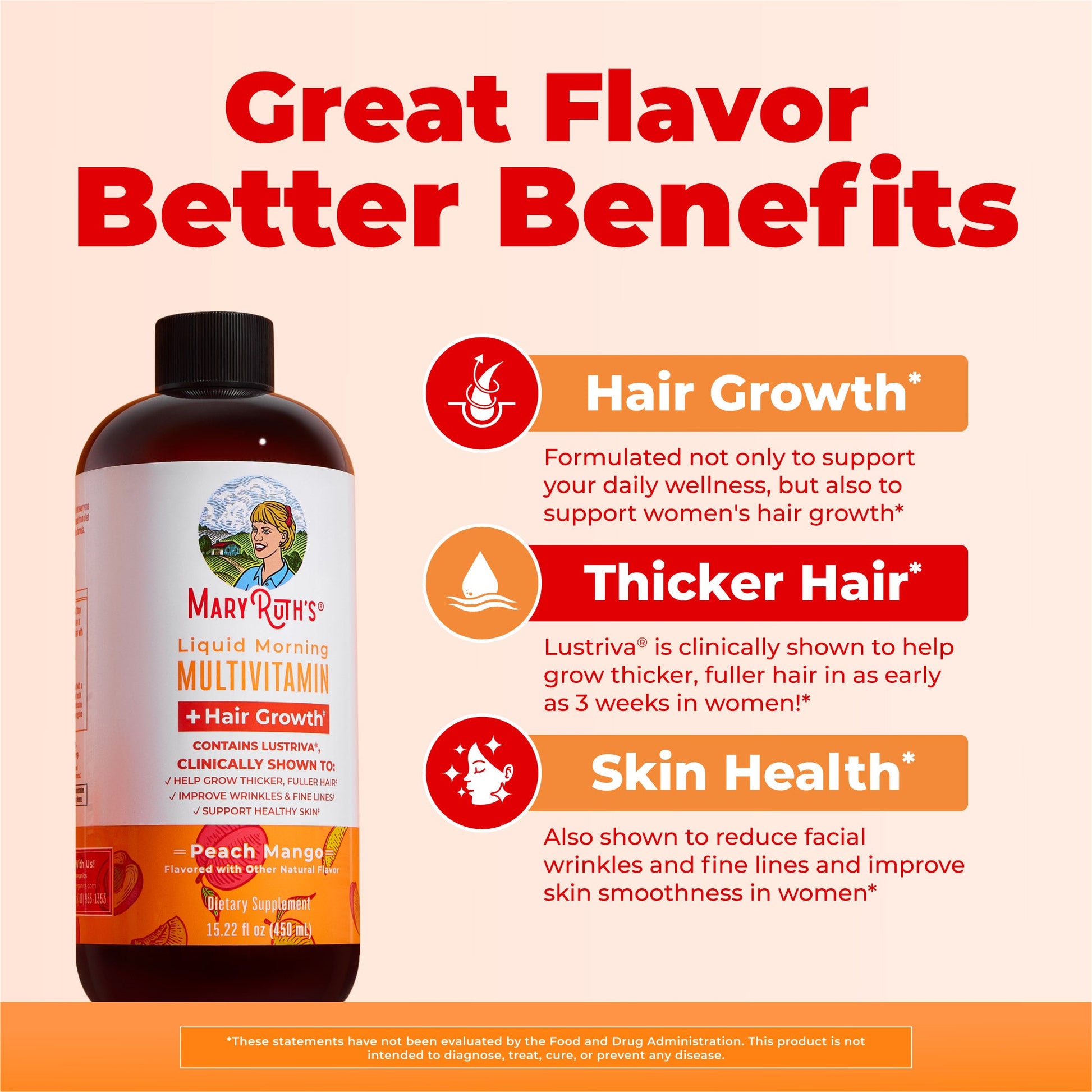 Multivitamínico Líquido Matutino + Crecimiento Capilar - MaryRuth Organics