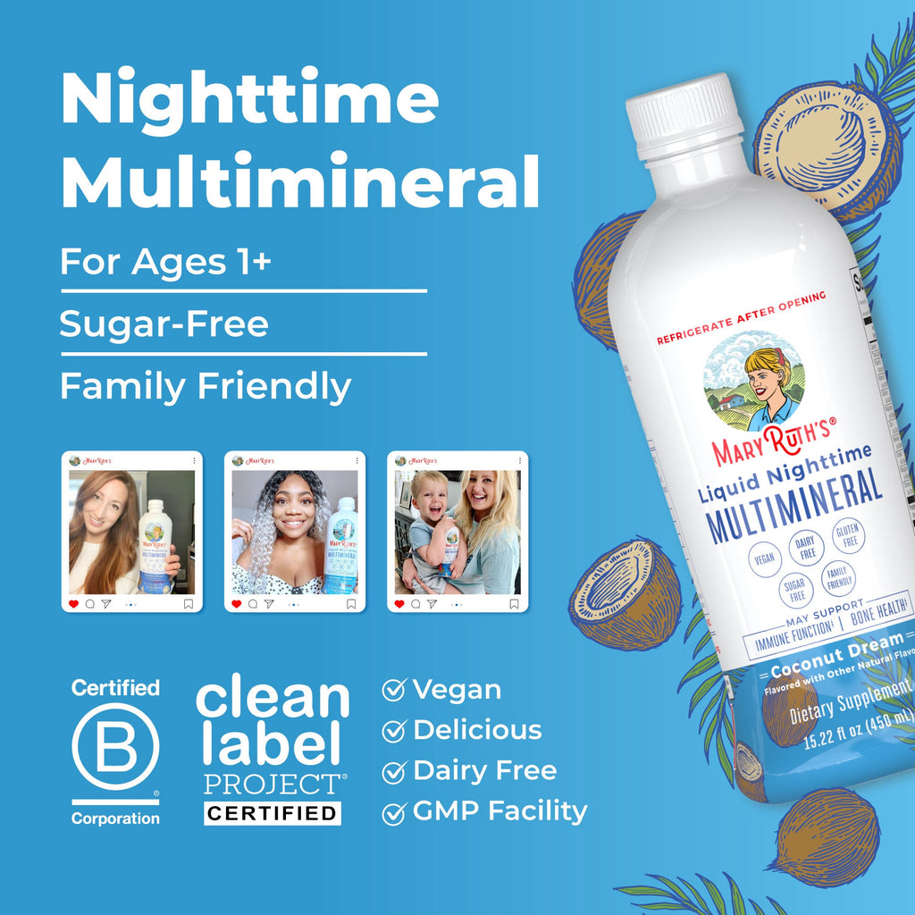 Multimineral Líquido Nocturno (Coco) - MaryRuth Organics