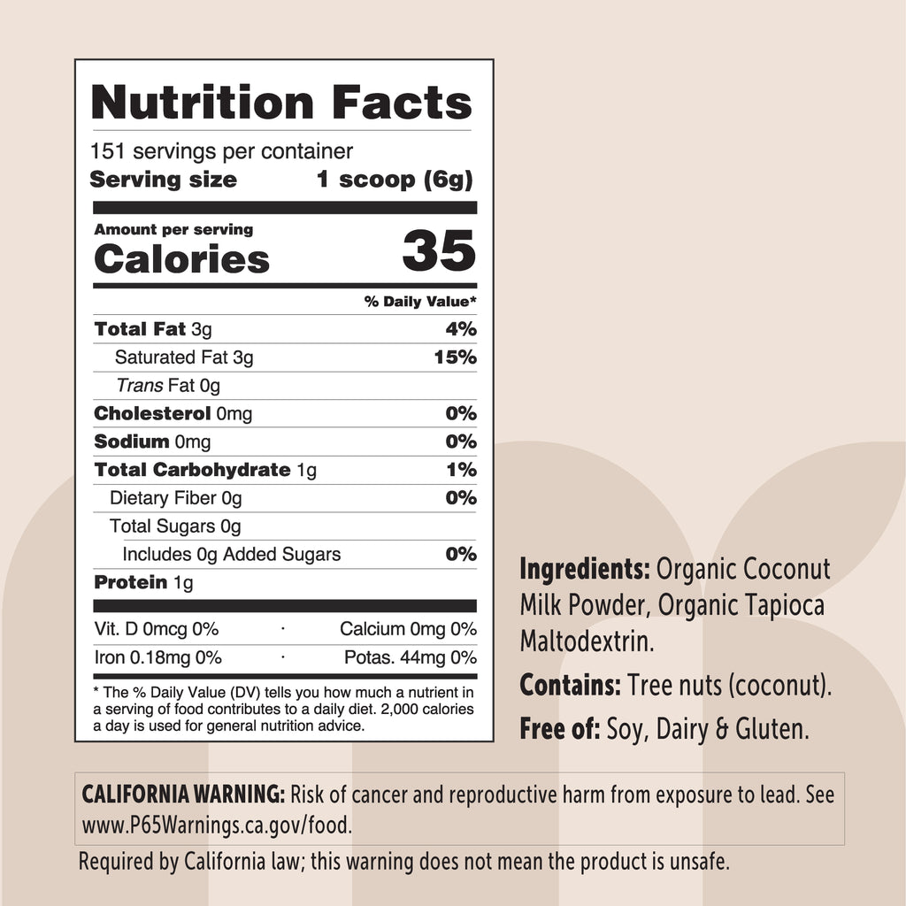 Polvo de Leche de Coco Orgánica - Micro Ingredients