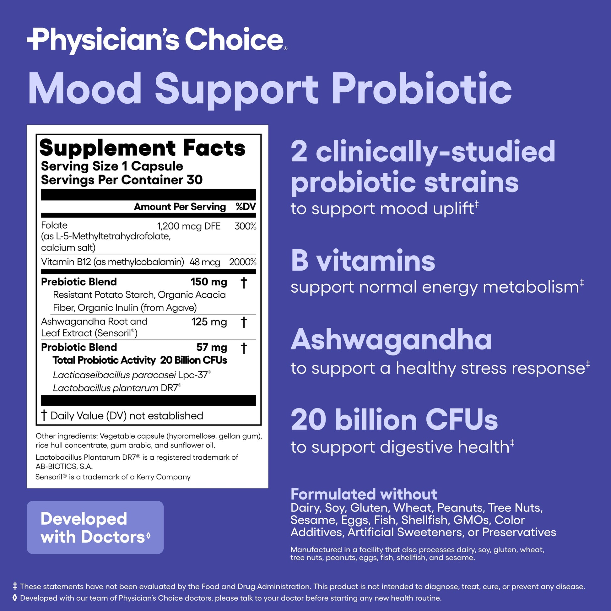 Probiótico para el Estado de Ánimo - Physician's Choice