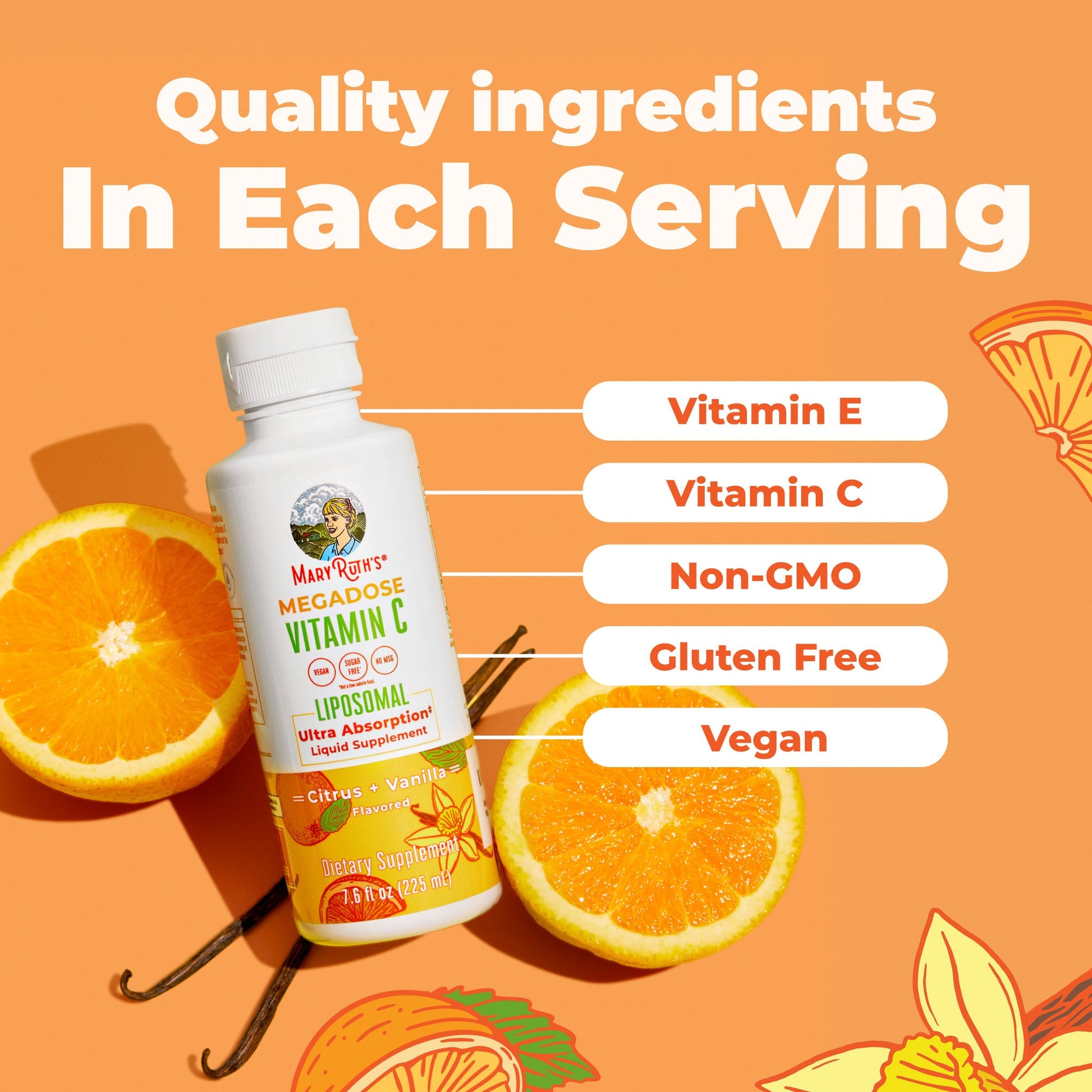 Megadosis de Vitamina C Liposomal - MaryRuth Organics