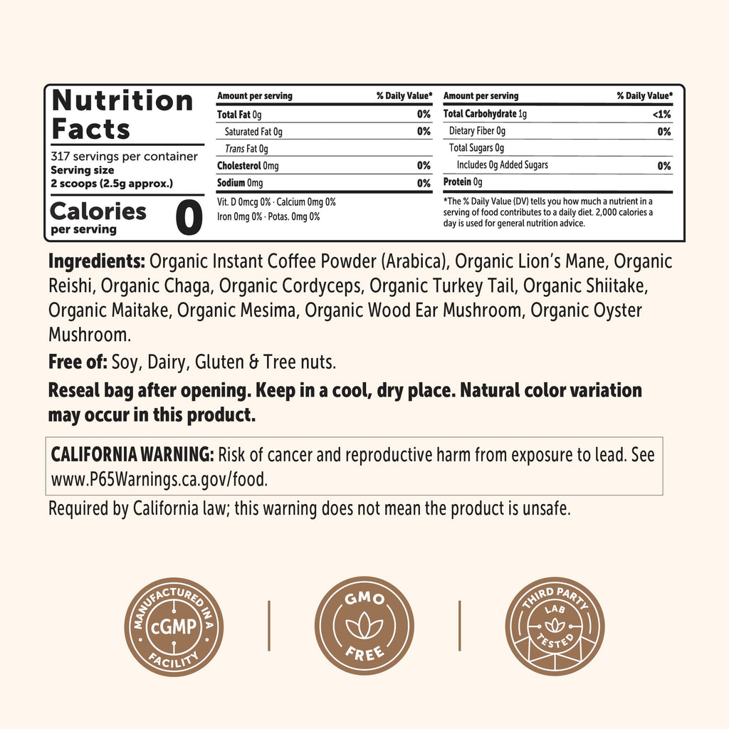 Café de Hongos Instantáneo 10 en 1 - Micro Ingredients