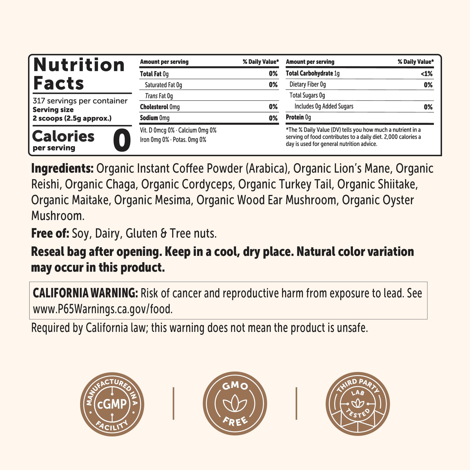 Café de Hongos Instantáneo 10 en 1 - Micro Ingredients