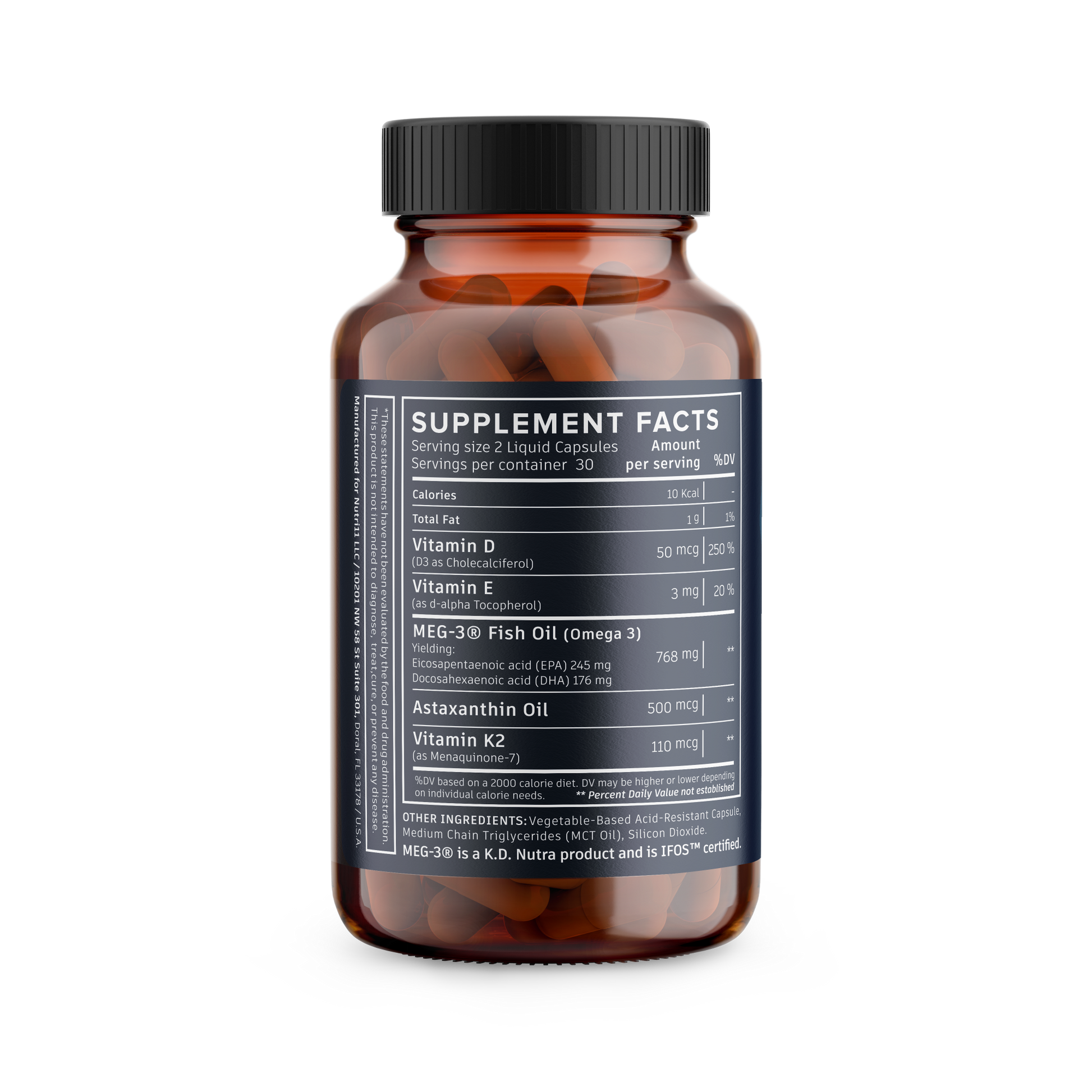 Omega 3 + D3 + K2 with Astaxanthin Nutri11