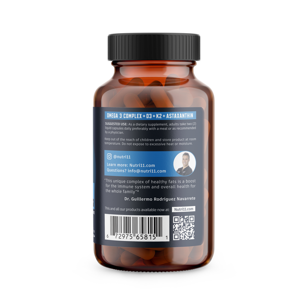 Omega 3 + D3 + K2 with Astaxanthin Nutri11
