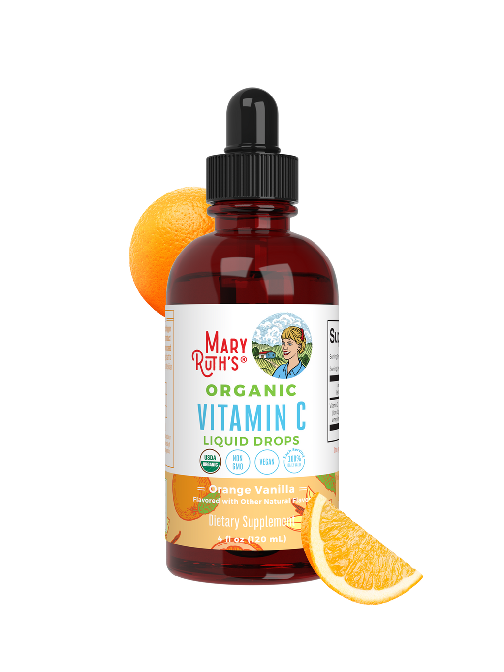 Gotas Líquidas Orgánicas de Vitamina C - MaryRuth Organics