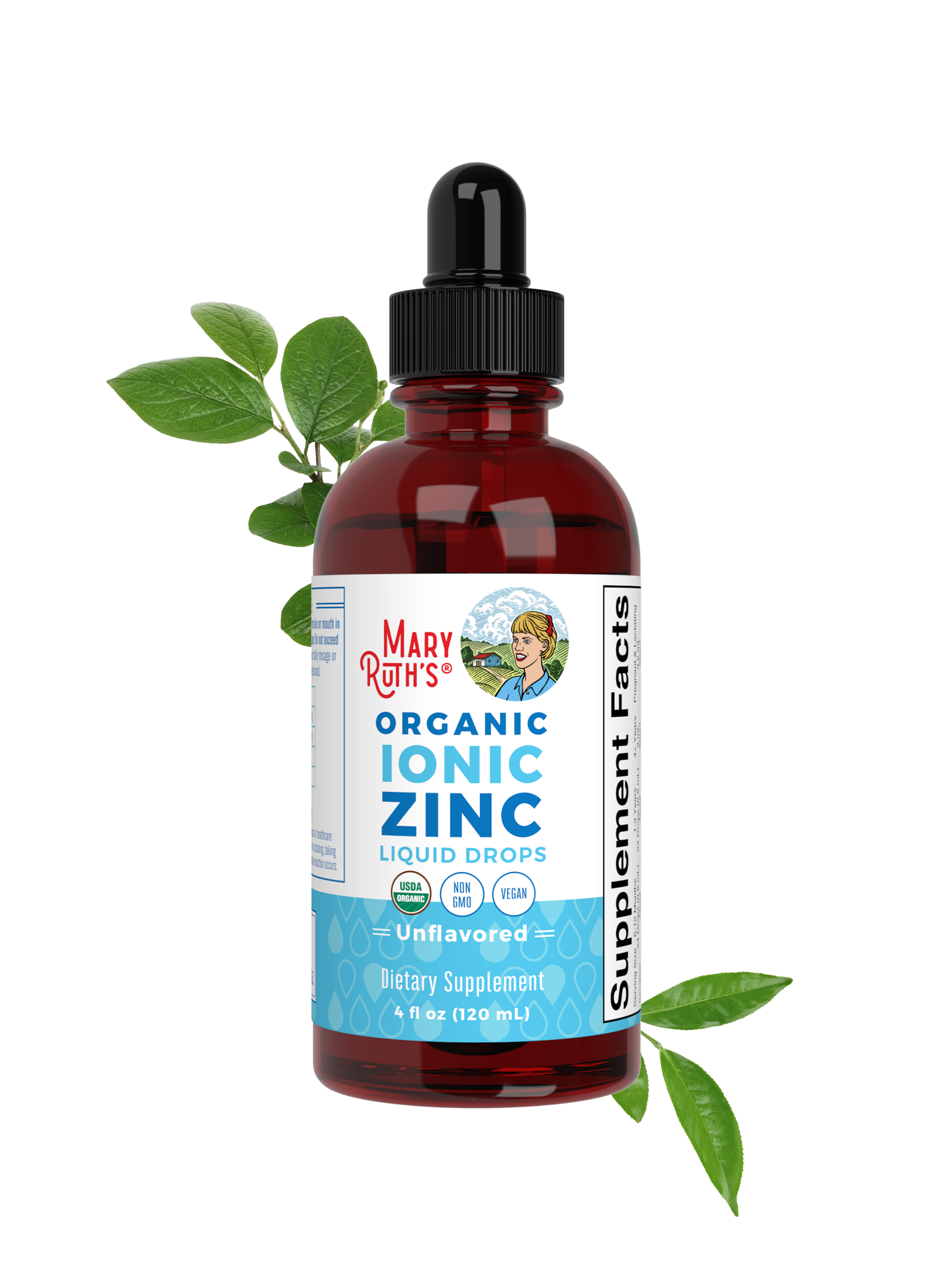 Gotas Líquidas Orgánicas de Zinc Iónico - MaryRuth Organics
