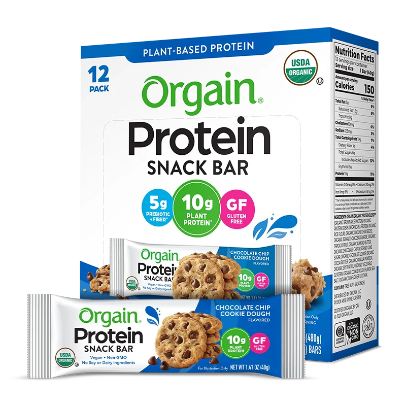 Barra de Proteína Orgánica Masa de Galleta con Chispas de Chocolate - Orgain