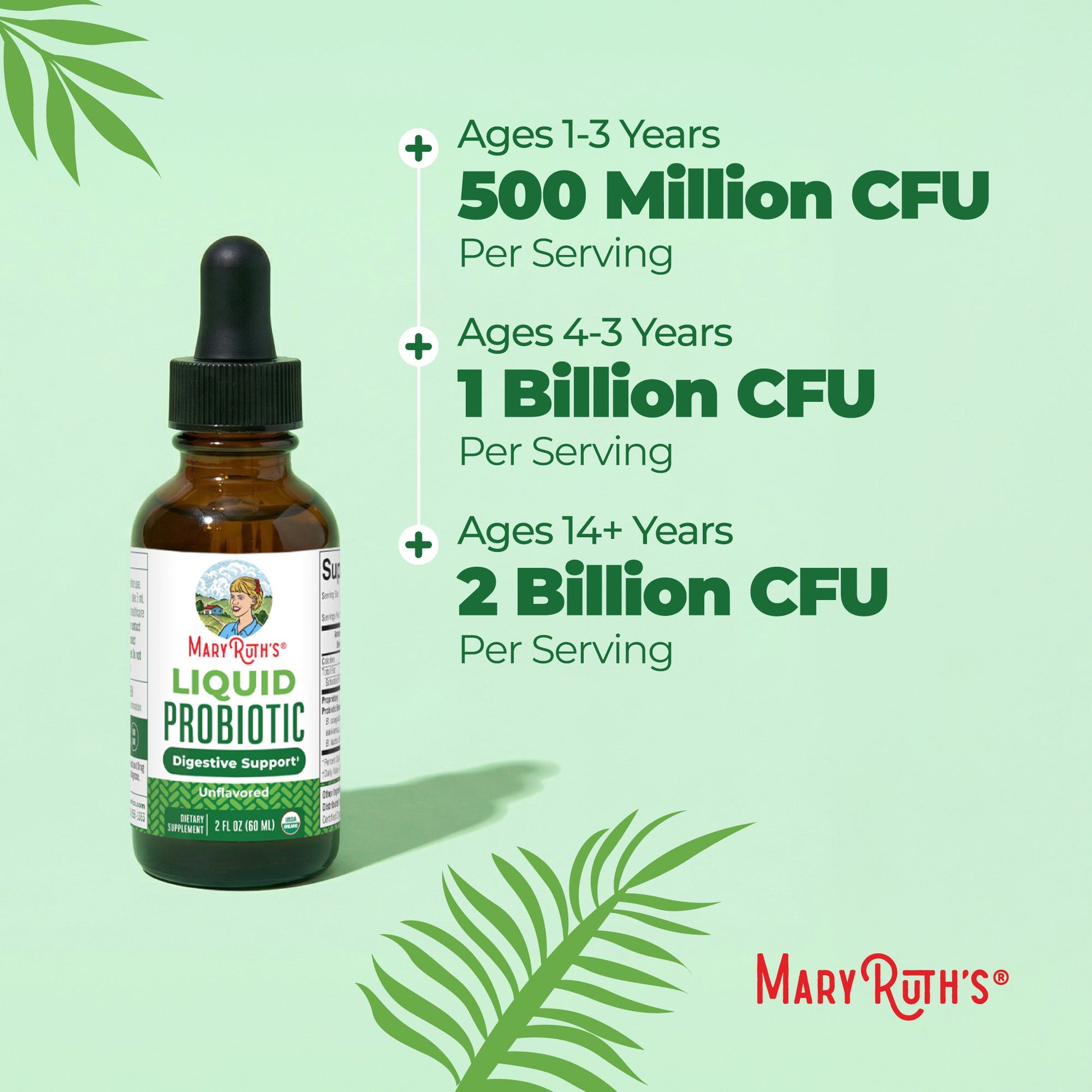 Probiótico Líquido Orgánico Tamaño Viaje - MaryRuth Organics