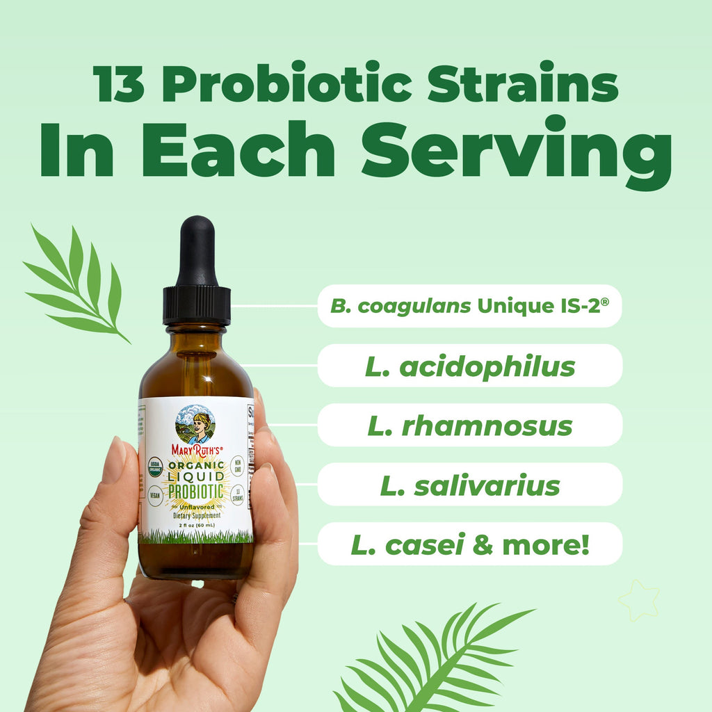 Probiótico Líquido Orgánico Tamaño Viaje - MaryRuth Organics