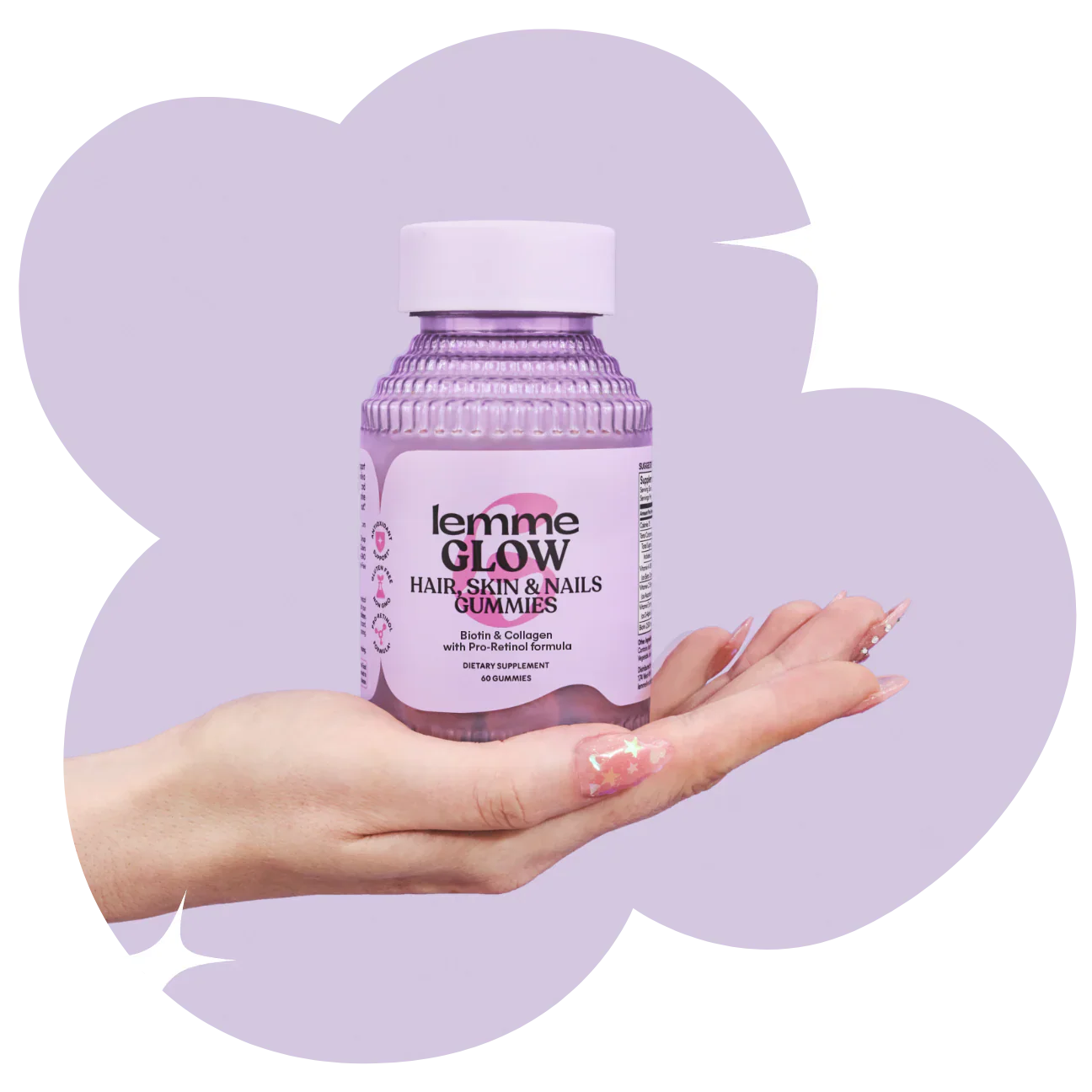 Glow, Hair, Skin & Nails Gummies - Lemme