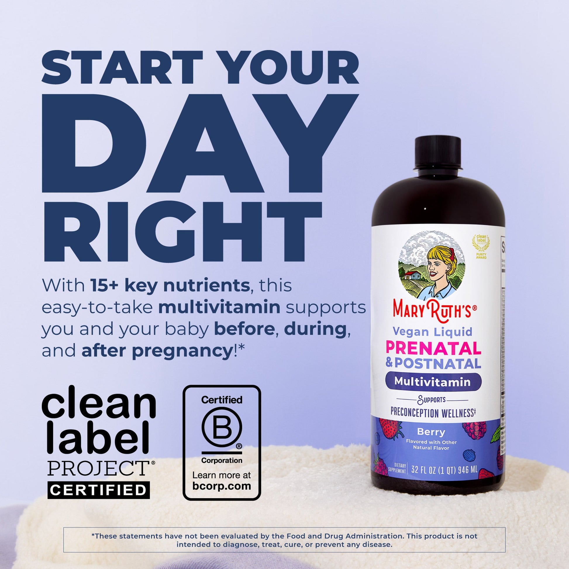 Multivitamínico Líquido Prenatal y Posnatal - MaryRuth Organics