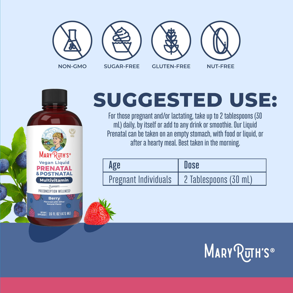 Multivitamínico Líquido Prenatal y Posnatal - MaryRuth Organics