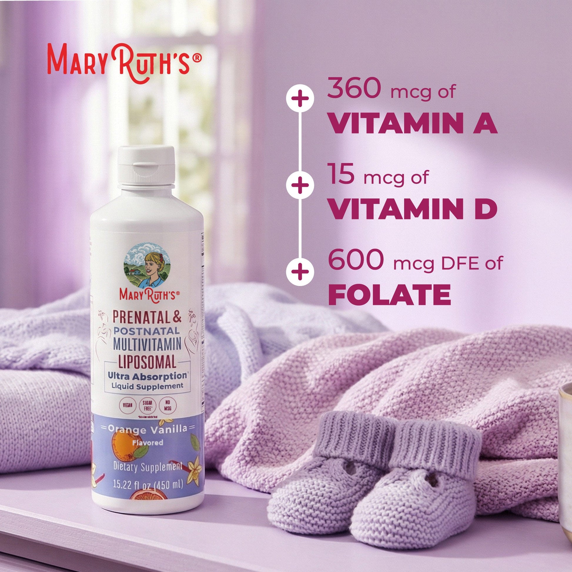 Multivitamínico Liposomal Prenatal y Posnatal - MaryRuth Organics