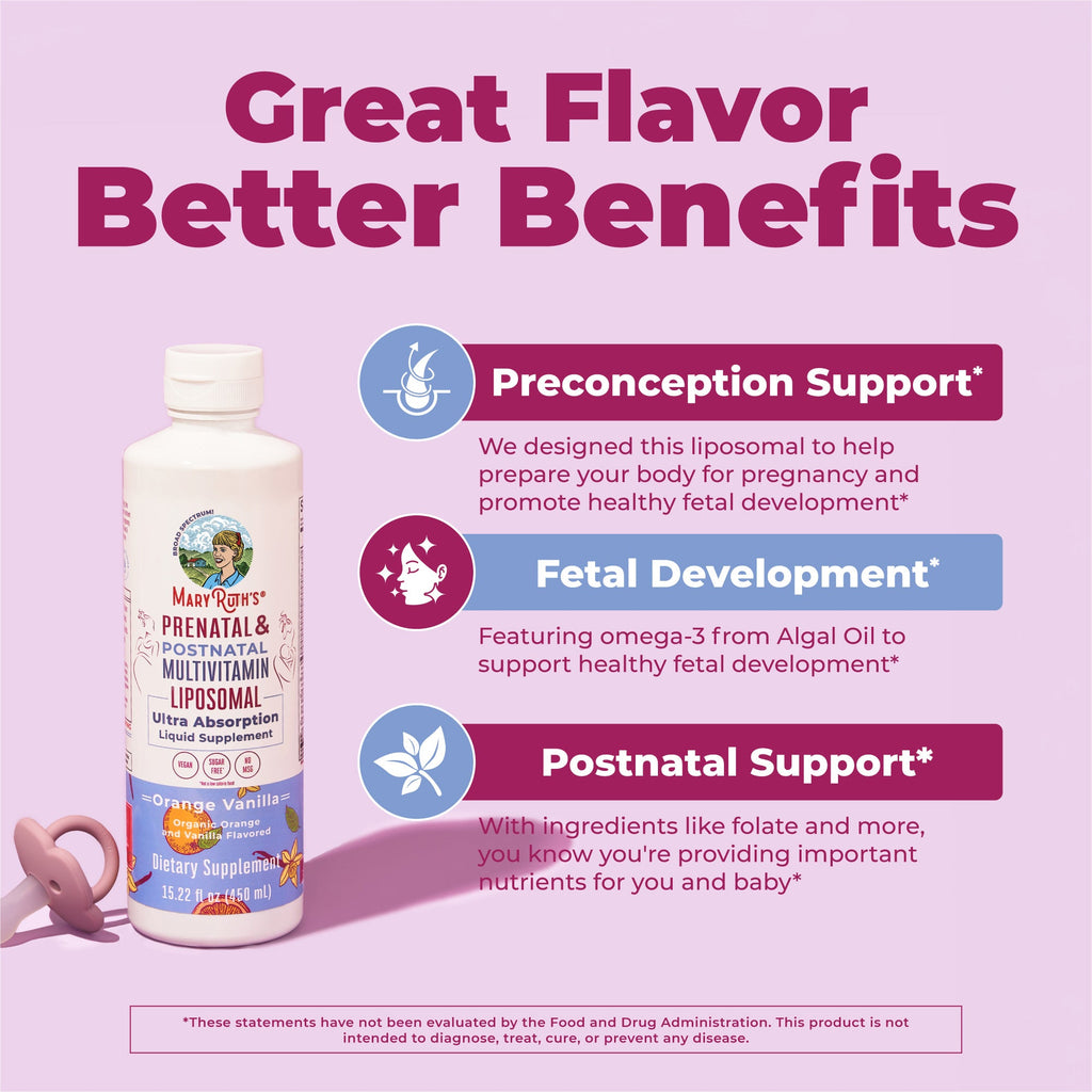 Multivitamínico Liposomal Prenatal y Posnatal - MaryRuth Organics